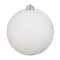 6" Winter White Matte Shatterproof Ball Ornament